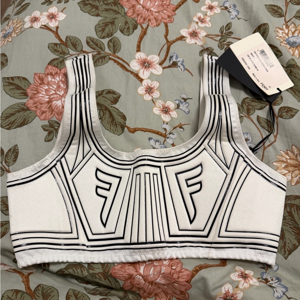 Fendi Black and White Crop Top